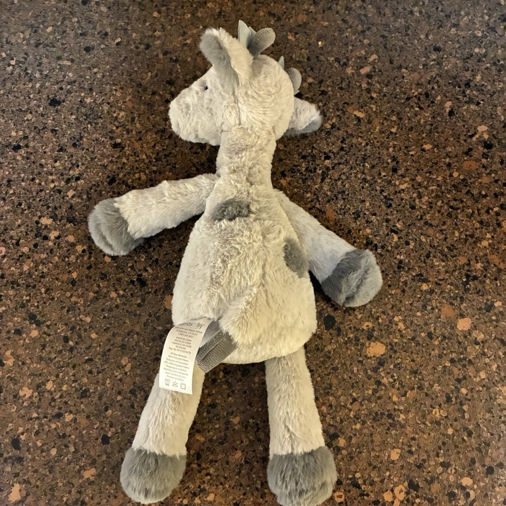 Lambs and Ivy Skylar Giraffe Plush Gray Pink Flowers Stuffed Animal Baby Nursey - Picture 11 of 15